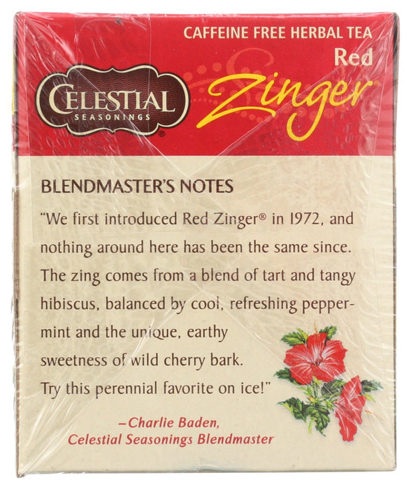 CELESTIAL SEASONINGS: Red Zinger Herbal Tea, 20 bg