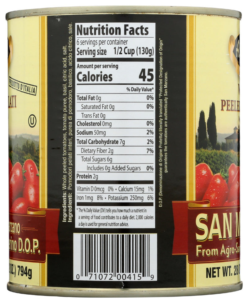 ALESSI: San Marzano Peeled Tomatoes, 28 oz