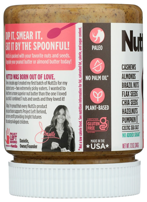 NUTTZO: Natural Paleo Power Fuel Smooth Nut Butter, 12 oz