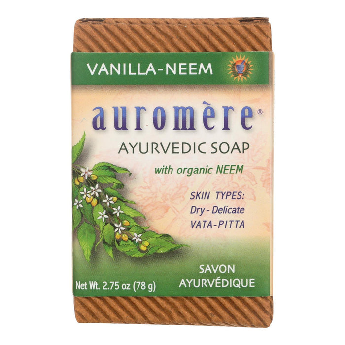 Auromere Bar Soap - Ayurvedic - Vanilla Neem - 2.75 oz (1x2.75 OZ)