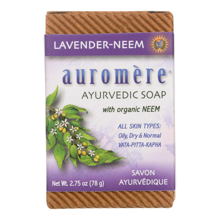 Auromere Bar Soap - Ayurvedic Lavender Neem - 2.75 oz (1x2.75 OZ)