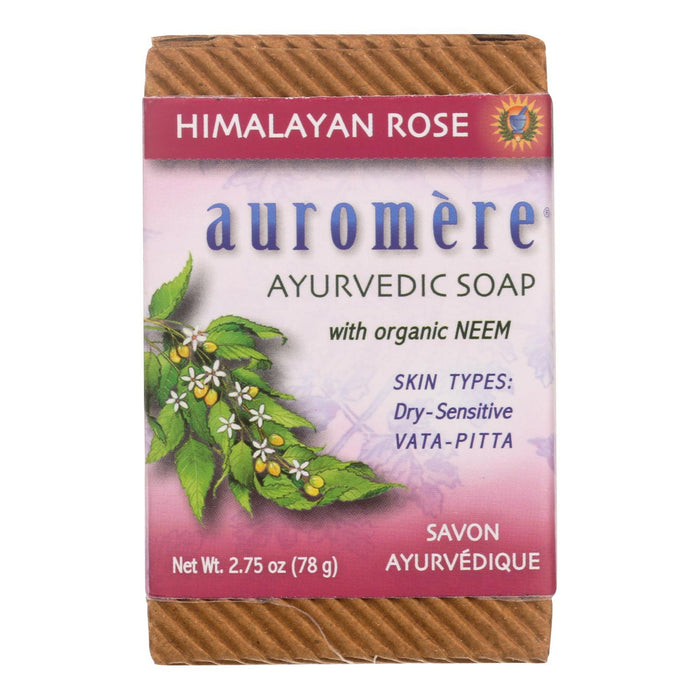 Auromere Ayurvedic Bar Soap Himalayan Rose - 2.75 oz (1x2.75 OZ)