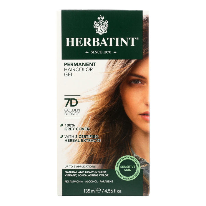 Herbatint Permanent Herbal Haircolour Gel 7D Golden Blonde - 135 ml (1x4 FZ)