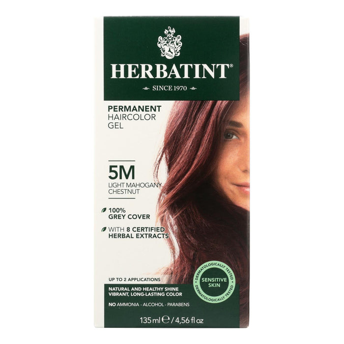 Herbatint Permanent Herbal Haircolour Gel 5M Light Mahogany Chestnut - 135 ml (1x4 FZ)