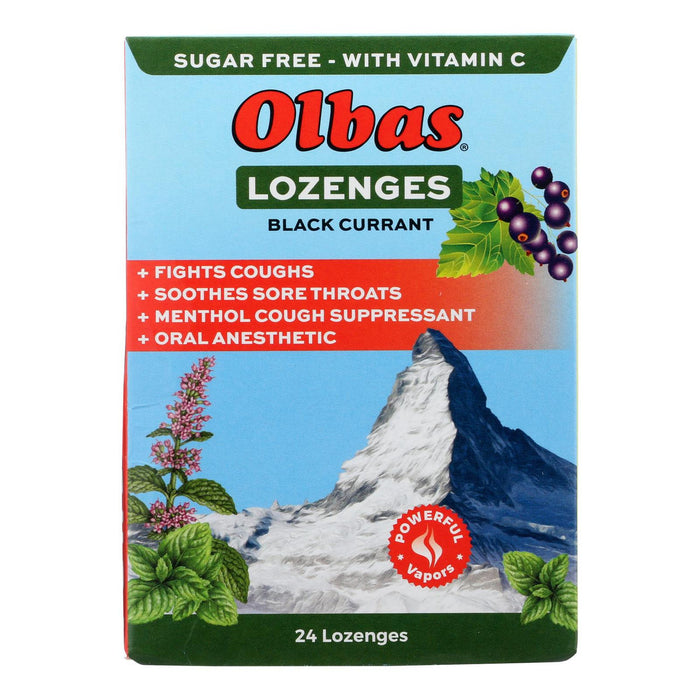 Olbas - Lozenges Sugar-Free Black Currant - 24 Lozenges - Case of 12 (12x24 LOZ)