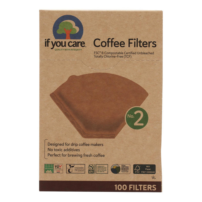 If You Care #2 Cone Coffee Filters - Brown - 100 Count  (1x100 CT)