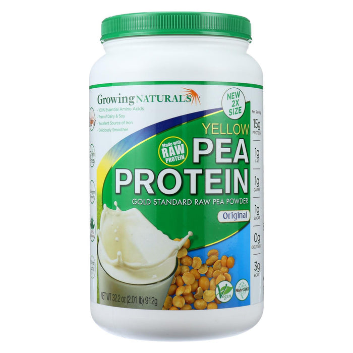 Growing Naturals Pea Protein Powder - Original Flavor - 32.2 oz (1x32.2 OZ)