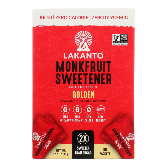 Lakanto - Monkfruit Sweetener Sticks - 30 Count - Case of 8 - 3.17 oz. (8x3.17 OZ)