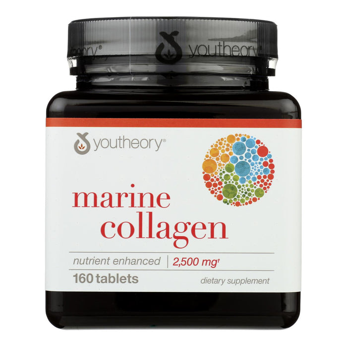 Youtheory Marine Collagen - Type 1 and 3 - Advanced Formula - 160 Tablets (1x160 TAB)