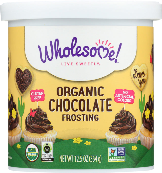 WHOLESOME SWEETENERS: Organic Chocolate Frosting, 12.5 Oz