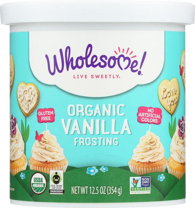 WHOLESOME SWEETENERS: Organic Vanilla Frosting, 12.5 Oz