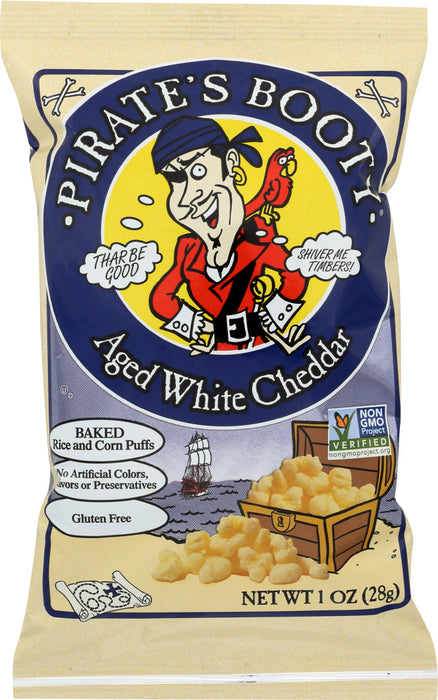 PIRATE BRANDS: White Cheddar Non GMO, 1 oz