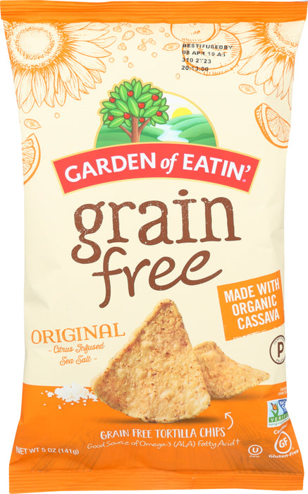 GARDEN OF EATIN: Grain Free Citrus Infused Tortilla Chips, 5 oz