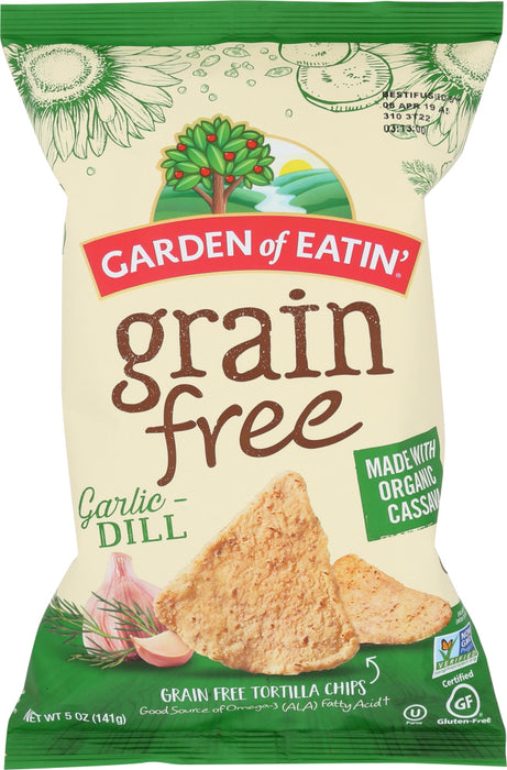 GARDEN OF EATIN: Chip Tortilla Grain Free Garlic Dill, 5 oz