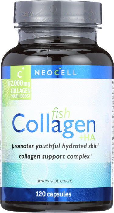 NEOCELL: Fish Collagen Plus HA 2000 mg, 120 Capsules