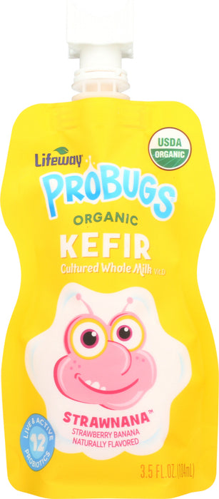 LIFEWAY: Probug Strawnana Organic Kefir, 3.5 oz