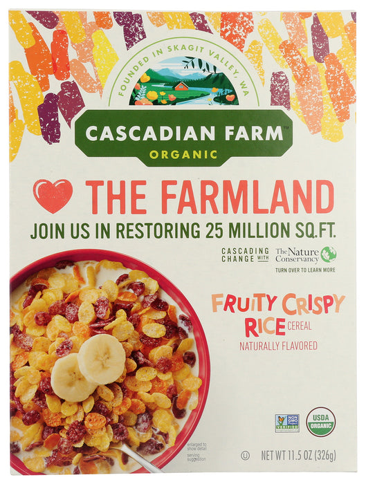 CASCADIAN FARM: Fruity Crispy Rice Cereal, 11.5 oz