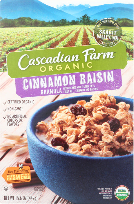 CASCADIAN FARM: Cinnamon Raisin Granola, 15.6 oz