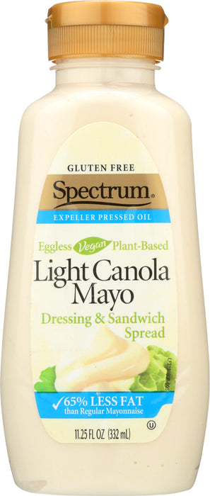 SPECTRUM CULINARY: Light Canola Mayonnaise, 11.25 oz