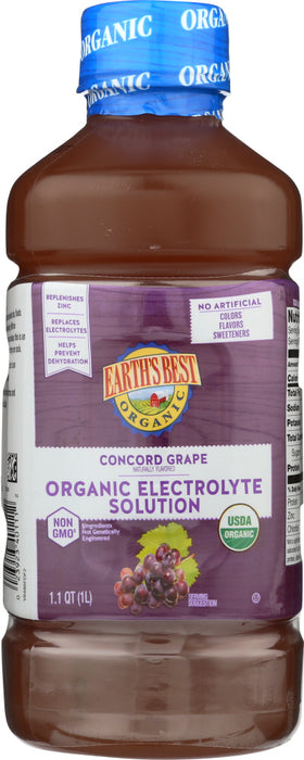 EARTHS BEST: Electrolyte Grape Organic, 33.8 FO