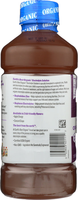 EARTHS BEST: Electrolyte Grape Organic, 33.8 FO