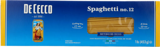 DE CECCO: #12 Spaghetti Pasta, 16 oz - No Brand For Less 