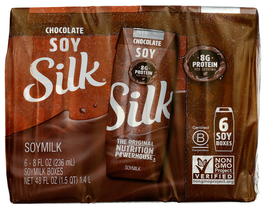 SILK: Chocolate Soymilk 6 Count, 48 oz