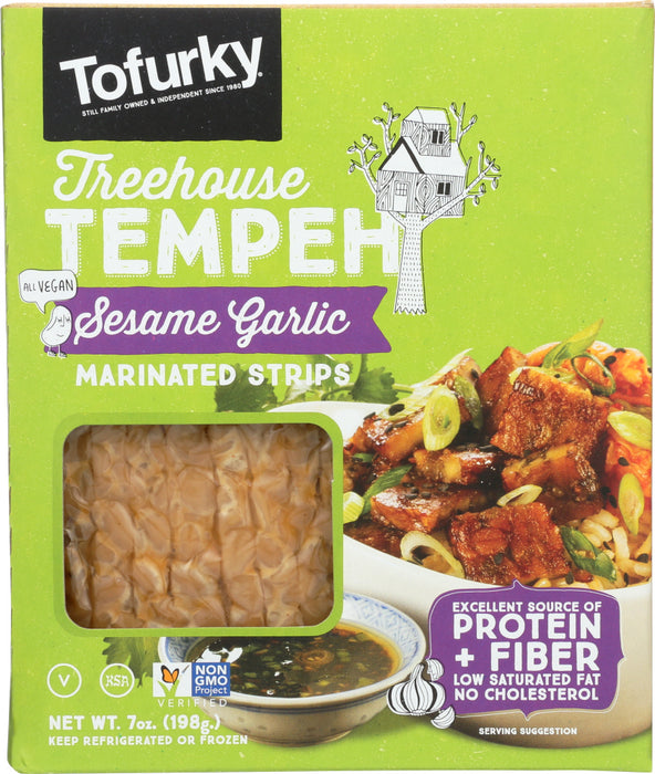 TOFURKY: Treehouse Tempeh Sesame Garlic, 7 oz