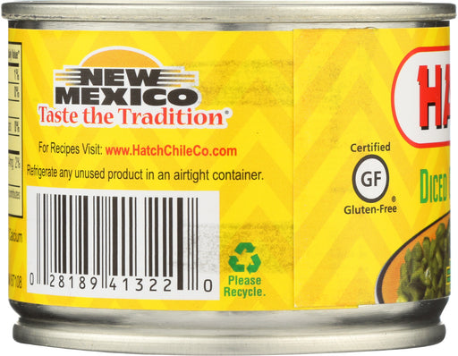 HATCH: Peeled Green Chiles Diced Mild, 4 oz - No Brand For Less 