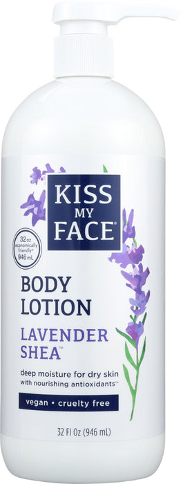 KISS MY FACE: Lotion Body Lavender Shea, 3 oz