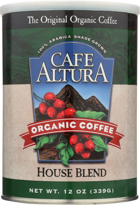 CAFE ALTURA: Coffee Ground House Blend Organic, 12 oz