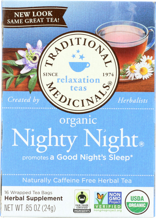 TRADITIONAL MEDICINALS: Organic Nighty Night Herbal Tea 16 Tea Bags, 0.85 oz