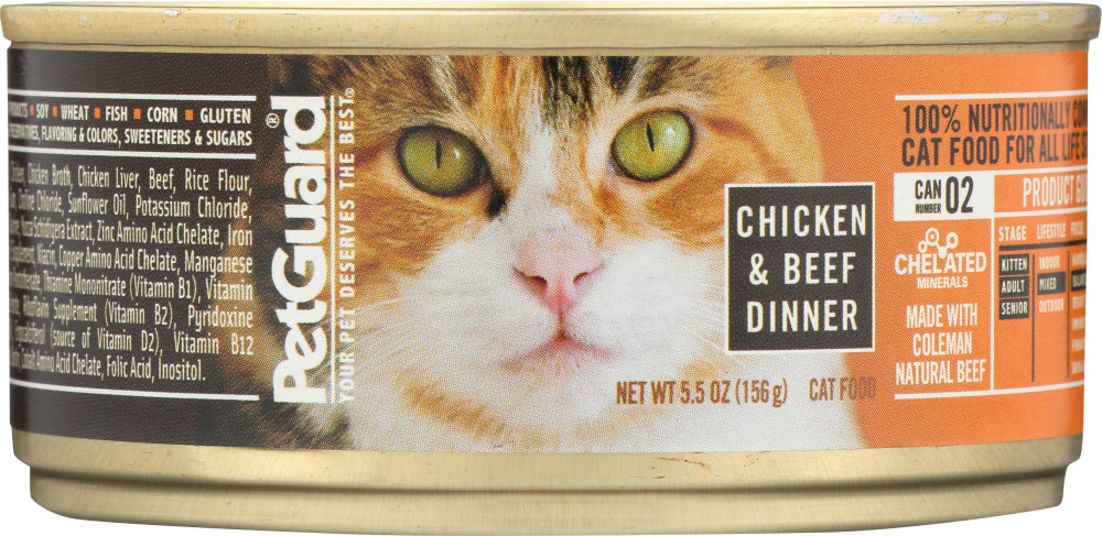 PETGUARD: Cat Can Chicken & Beef, 5.5 oz