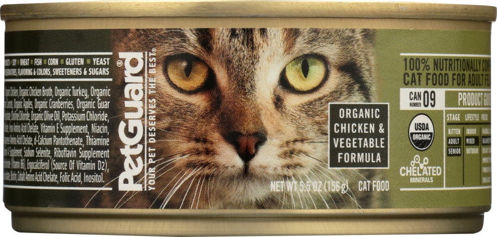 PETGUARD: Cat Chicken & Vegetable Organic, 5.5 oz