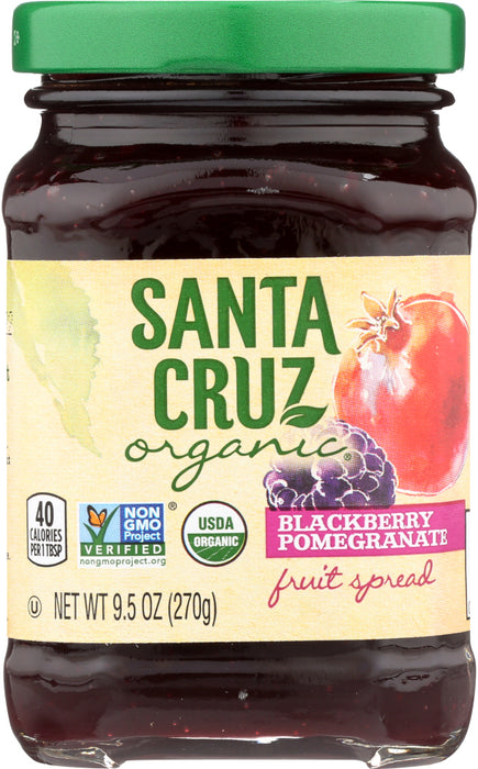 SANTA CRUZ: Fruit Spread Black Berry Pomegranate, 9.5 oz