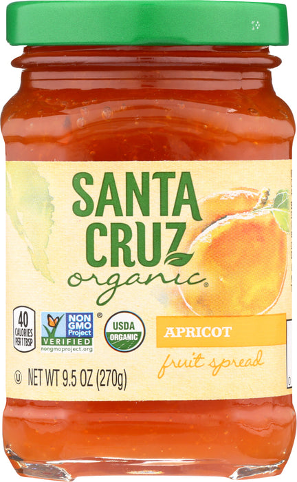 SANTA CRUZ: Fruit Spread Apricot, 9.5 oz