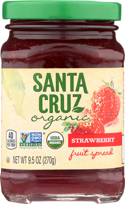 SANTA CRUZ: Fruit Spread Strawberry, 9.5 oz