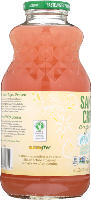 SANTA CRUZ: Fresca Agua Grapefruit Organic, 32 oz