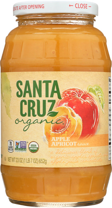 SANTA CRUZ: Organic Apple Apricot Sauce, 23 oz