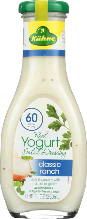 KUHNE: Yoghurt and Ranch Dressing, 8.45 oz