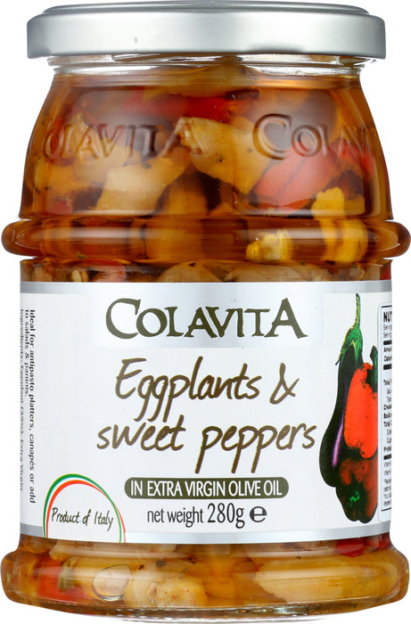COLAVITA: Eggplant And Sweet Peppers In Extra Virgin Olive Oil, 9.87 oz