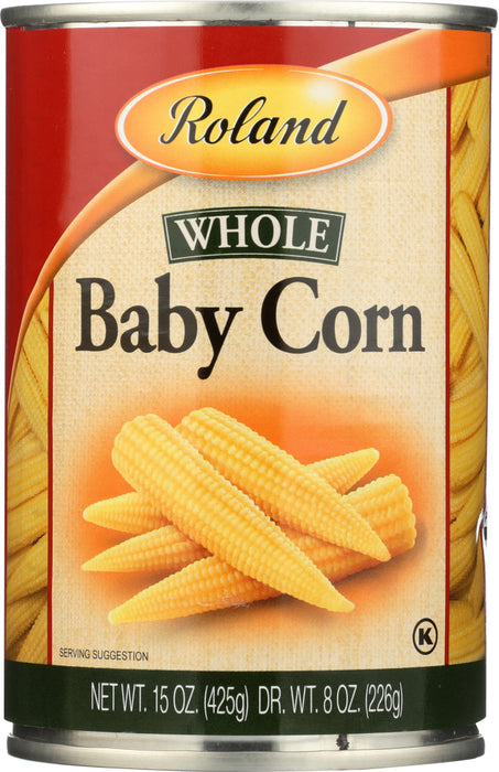 ROLAND: Whole Baby Corn, 15 oz