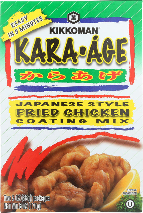 KIKKOMAN: Kara Age Fried Chicken Coating Mix Two Count, 6 oz