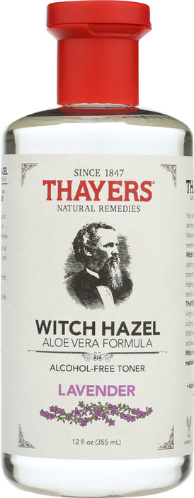THAYERS: Witch Hazel With Aloe Vera Formula Lavender Alcohol Free Toner, 12 oz