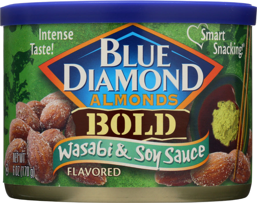 BLUE DIAMOND: Almond Bold Wasabi & Soy, 6 oz