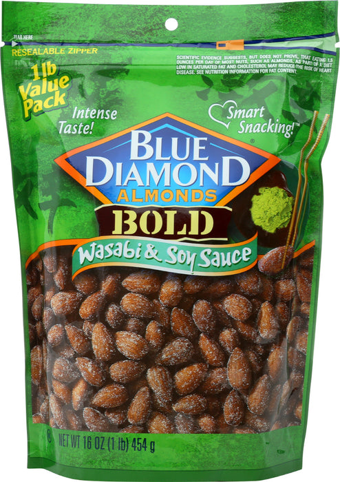 BLUE DIAMOND: Wasabi Soy Sauce Almond, 16 oz