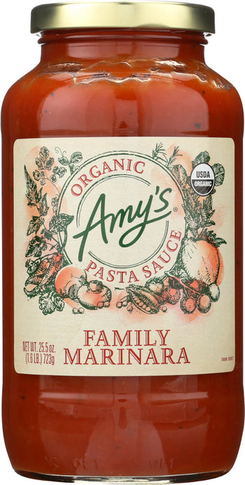 AMYS: Family Marinara Pasta Sauce, 25.5 oz