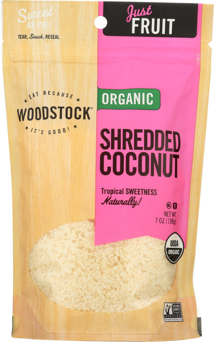 WOODSTOCK: Coconut Shredded Organic, 7 oz