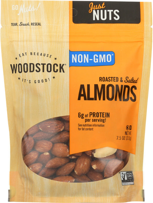 WOODSTOCK: Almonds Rstd Sltd, 7.5 oz
