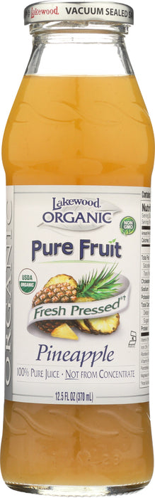 LAKEWOOD: Juice Pineapple Pure Fruit Organic, 12.5 oz